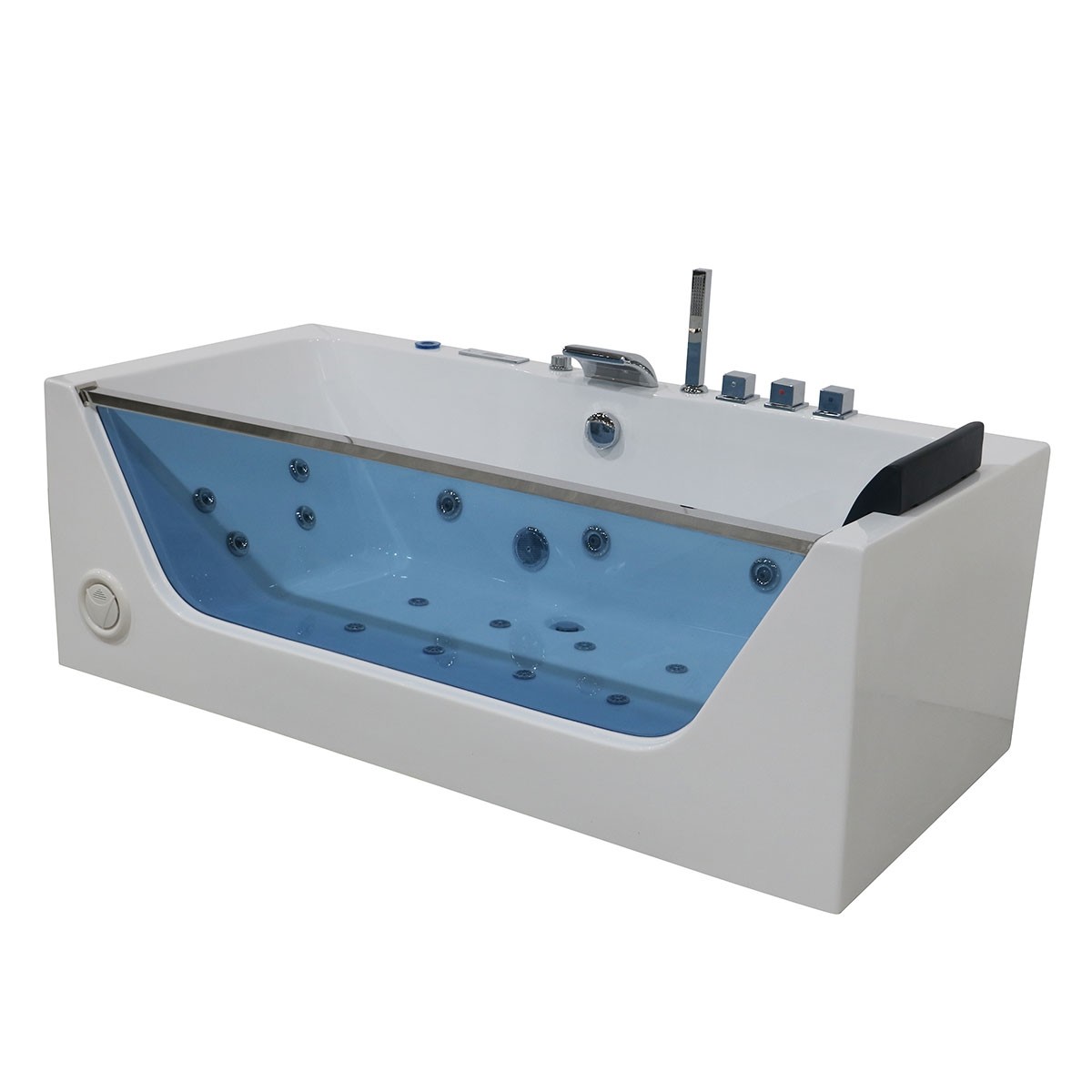 Decoraport 68 In Massage Bathtub with Air Bubble, Computer Panel and Light (DK-Q408)