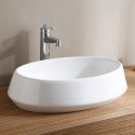 White Oval Ceramic Above Counter Basin (CL-1298)