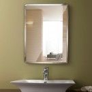 Unframed Bathroom Silvered Mirror - Reversible and Beveled Edge /24 Inch x 32 Inch (YJ-30007H)