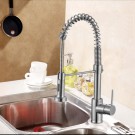 Chrome Finished Brass Kitchen Faucet - Pull Out Spray Head (82H07-CHR-S)