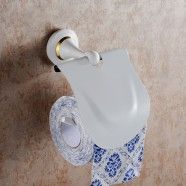 Toilet Paper Holder - White Painting Brass (80351D)