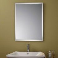 Unframed Bathroom Silvered Mirror - Reversible and Beveled Edge/24 Inch x 32 Inch (YJ-674H)