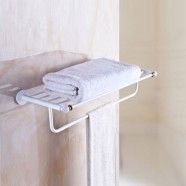 Towel Shelf & Bar 24 Inch - White Painting Brass (80300D)