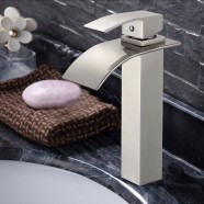 Basin&Sink Waterfall Faucet - Brass in Brushed Nickel (81H36-BN)