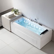 Decoraport HIGH-END  67 x 30 In Whirlpool Tub with Control Panel, Heater, Double Waterfall, LED Light (DK-Q351N-L)