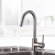 Brushed Nickel Finished Brass Kitchen Faucet (82H37-BN)