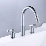 3 Pieces Bathtub Faucet - Brass with Chrome Finish (83H12-CHR-T)