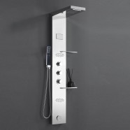 Chrome Finish Stainless Steel Thermostatic LED Shower Panel System (LYB-5539-L)