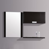 24 x 31 In. Mirror with Espresso Side Cabinet (DK-T9099B-M)