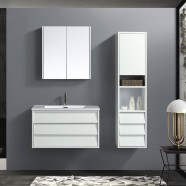 32 In. Wall Mount Vanity Set with Linen Cabinet and Mirror (VSW8003-SET)