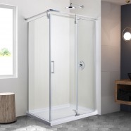 48 In. Pivot Shower Door with 36 In. Side Panel (DK-ZD1002-8R)