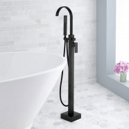 Freestanding Bathtub Faucet - Brass with Matte Black Finish (YDL-9111B)