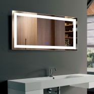 DECORAPORT 40 x 24 Inch LED Bathroom Mirror with Touch Button, Anti Fog, Dimmable, Vertical & Horizontal Mount (D211-4024)