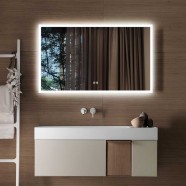 DECORAPORT 60 x 36 Inch LED Bathroom Mirror with Touch Button, Anti Fog, Dimmable, Bluetooth Speakers, Cold & Warm Light, Magnifier, Vertical & Horizontal Mount (D1-6036ABC)