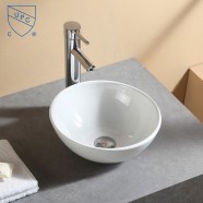 White Ceramic Above Counter Basin (DK-LSE-8184A)
