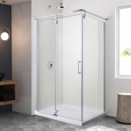 48 In. Pivot Shower Door with 36 In. Side Panel (DK-ZD1002-8L)