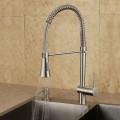 Brushed Nickel Finished Brass Kitchen Faucet - Pull Out Spray Head (82H10-BN)