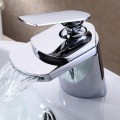 Basin&Sink Waterfall Faucet - Single Hole Single Lever - Brass with Chrome Finish (81H19-CHR)