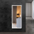 DECORAPORT 64 x 20 Inch LED Full-Length Dress Mirror with Touch Button, Explosion-proof Film, Dimmable, Frameless, Cold & Neutral & Warm Lights, Mirror&Wall Control, Standing Holder (D2303-6420)