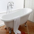 61 In Clawfoot Freestanding Bathtub - Acrylic Pure White (DK-PW-1912) 
