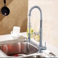 Brushed Nickel Finished Brass Kitchen Faucet - Pull Out Spray Head (82H07-BN)
