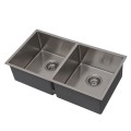 32 x 19 In. Stainless Steel Double Bowl Kitchen Sink (DSR3219-R10)