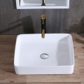 White Rectangle Ceramic Above Counter Basin (CL-1321)