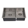 32 x 19 In. Stainless Steel Double Bowl Kitchen Sink (DDR3219-R10)