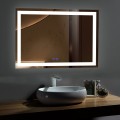 DECORAPORT 55 x 36 Inch LED Bathroom Mirror with Touch Button, Anti Fog, Dimmable, Vertical & Horizontal Mount (D205-5536)