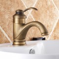 Decoraport Basin&Sink Faucet - Single Hole Double Lever - Brass with Antique Bronze Finish (A004)