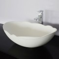 White Scalloped Artificial Stone Above Counter Bathroom Vessel Sink (DK-HB9040)