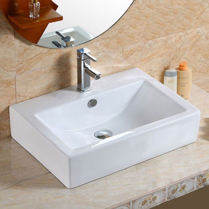 Petit lavabo de salle de bain flottant moderne avec lavabo rectangulaire en  céramique blanche, décoration de salle de bain, avec tiroirs, système de  fermeture douce et robinet noir mat (col 43,2 cm) 