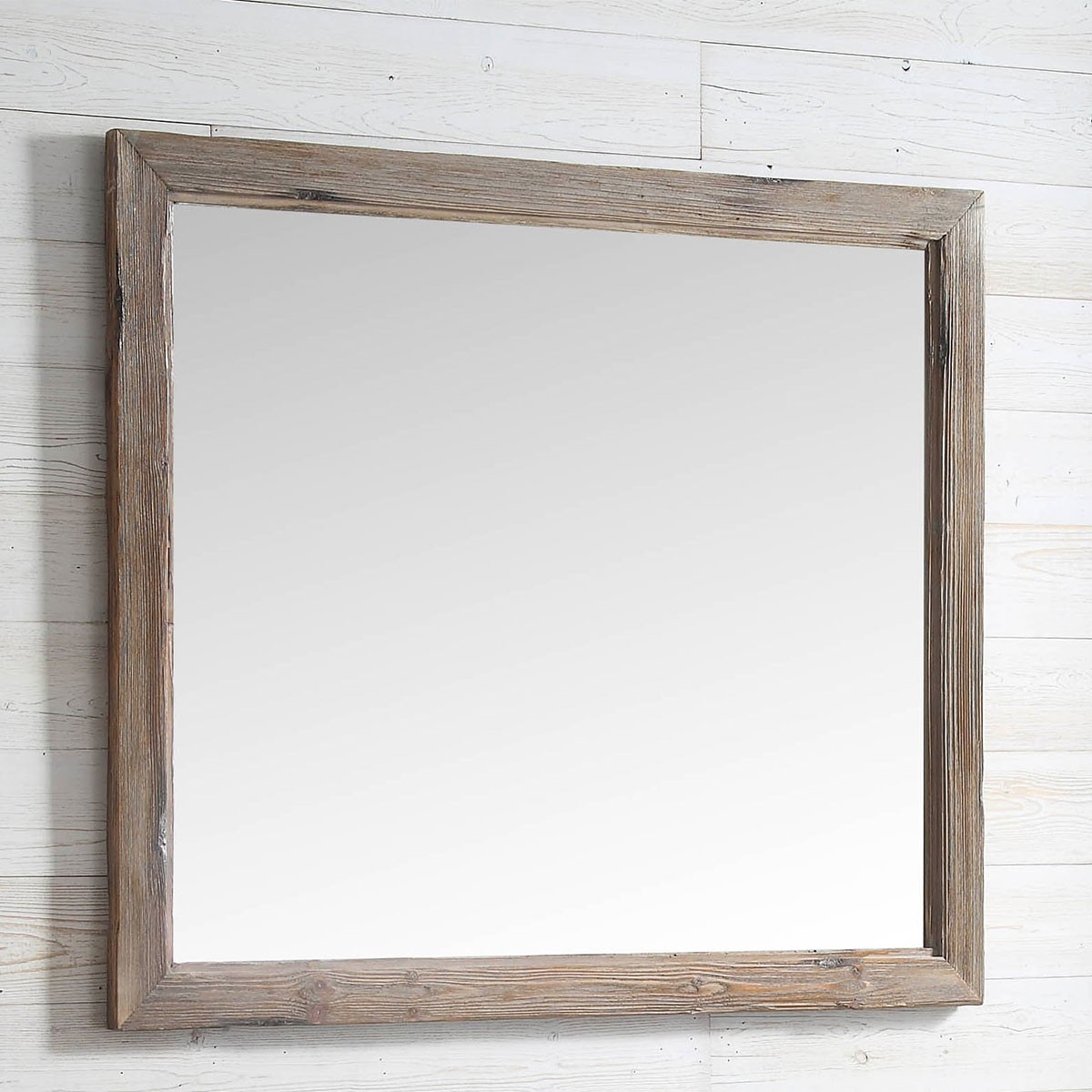 42 x 36 po Miroir pour Vanité avec Cadre en Bois de Sapin (DK-WH9342-SW)