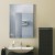20 x 28 po Miroir Mural Salle de Bain Classique Rectangulaire sans Cadre - Accrochage Vertical (DK-OD-B067B)